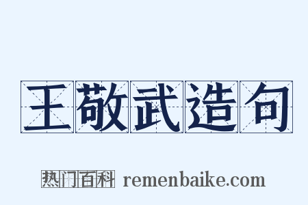 王敬武造句是什么意思的图片